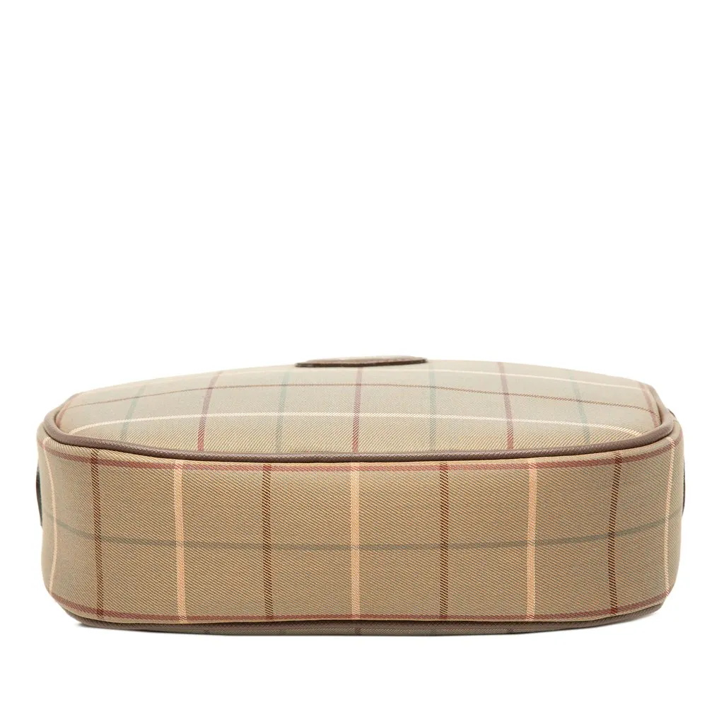 Burberry Vintage Check Canvas Clutch Brown Canvas Good - Inside View