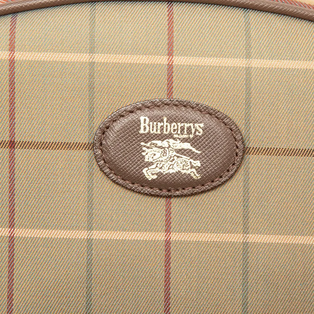Burberry Vintage Check Canvas Clutch Brown Canvas Good - Box View