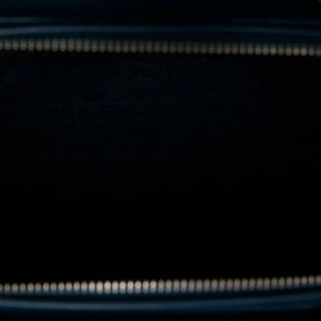 Dior Large Lambskin Cannage Lady Dior Blue Leather Very good - Model View