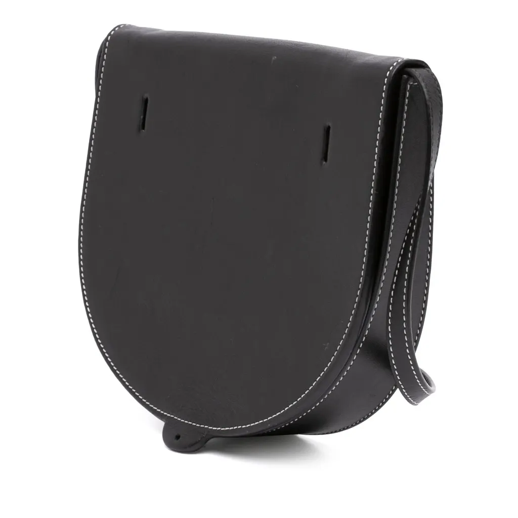 Loewe Small Smooth Calfskin Heel Crossbody Black Leather Very good - Back View