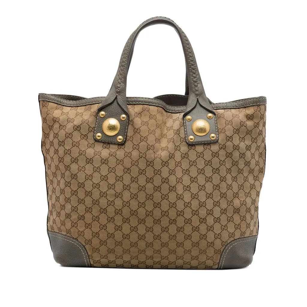 Gucci GG Canvas Sunset Tote Beige Canvas Good - Front View