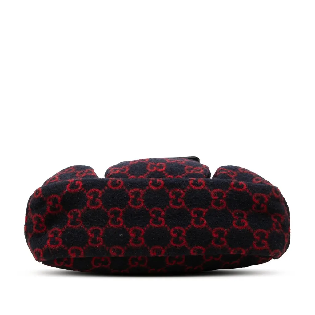 Gucci GG Wool Children's Pocket Handbag Black Wool Very good - Inside View