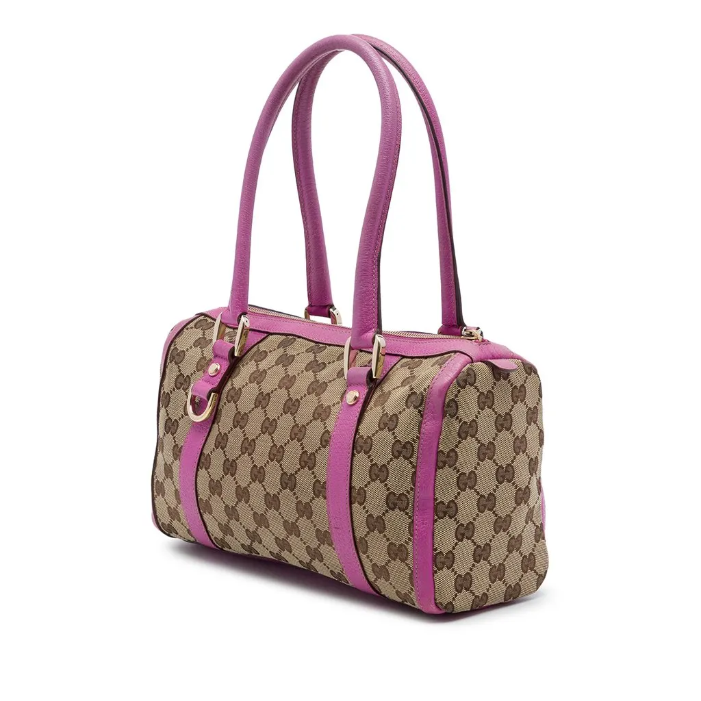 Gucci GG Canvas Abbey D Ring Boston Bag Beige Canvas Very good - Back View