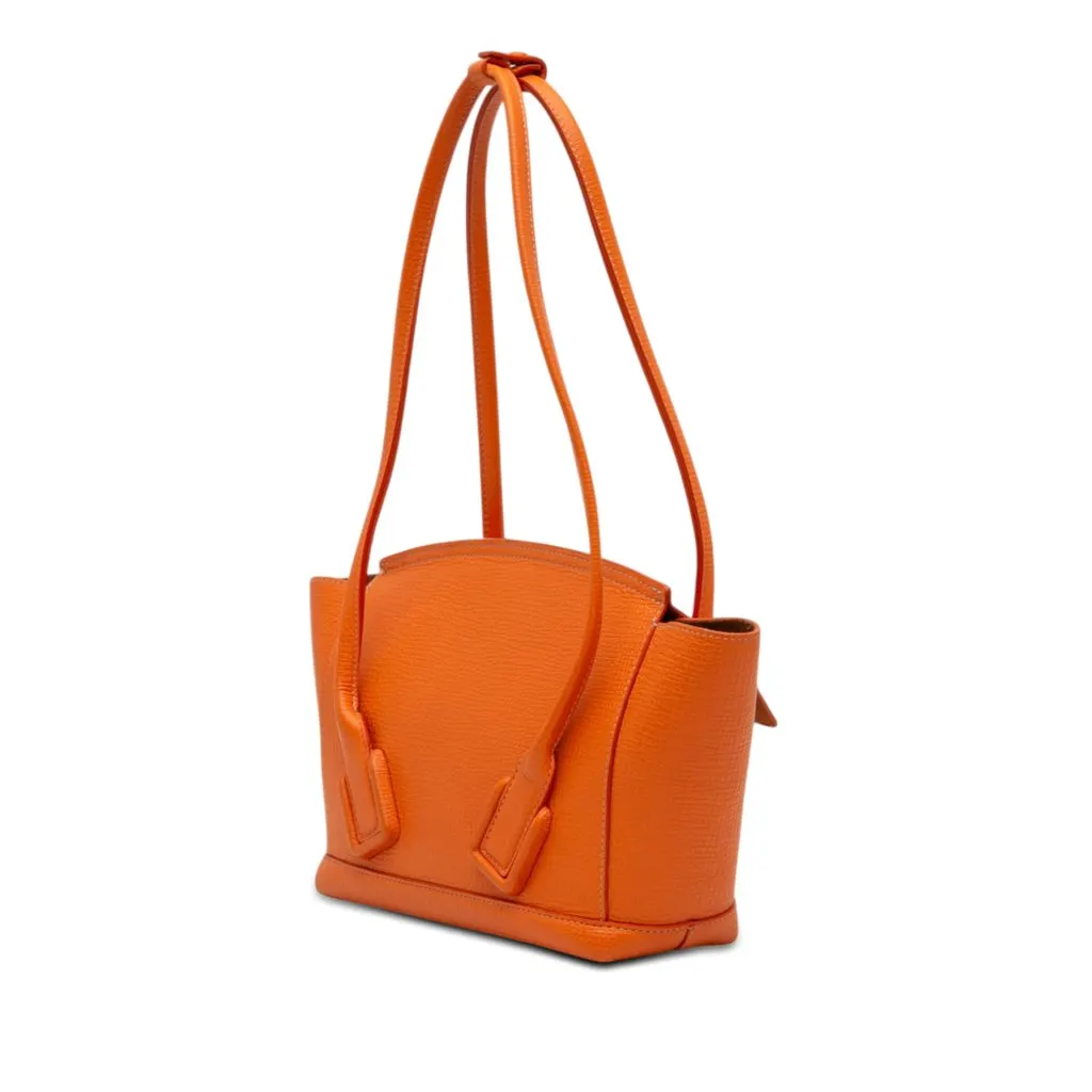 Bottega Veneta Small Grained Calfskin Arco Tote Orange Leather Very good - Back View