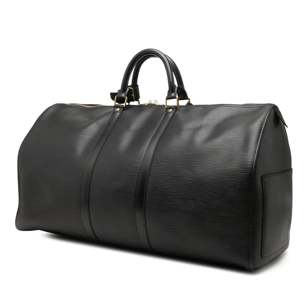 Louis Vuitton Epi Keepall 55 Black Leather Very good - Back View