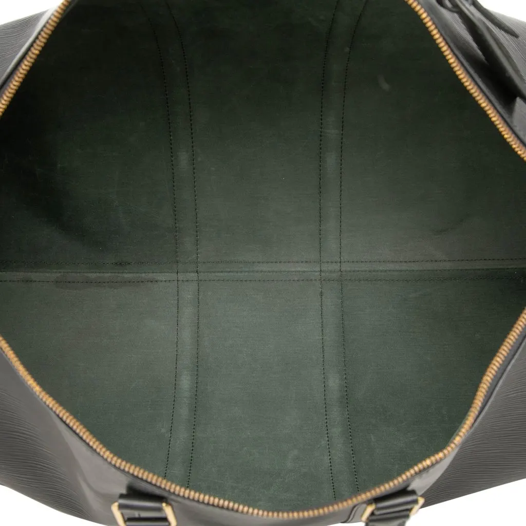 Louis Vuitton Epi Keepall 55 Black Leather Very good - Model View
