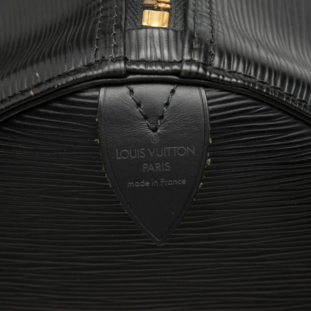Louis Vuitton Epi Keepall 55 Black Leather Very good - Box View