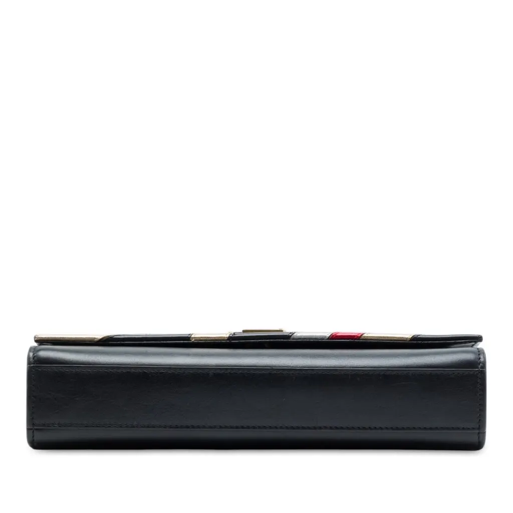 Saint Laurent Medium Smooth Calfskin Rockstar Patchwork Monogram Kate Crossbody Black Leather Very good - Inside View