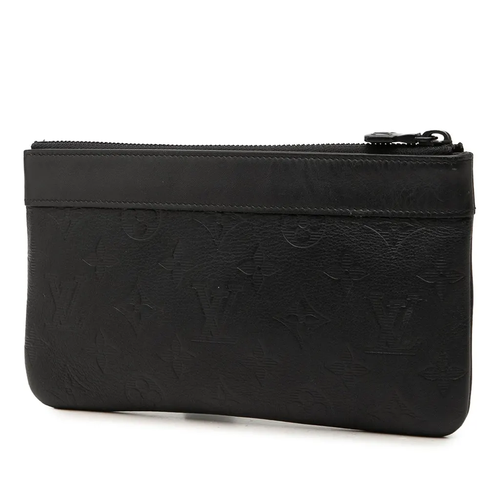 Louis Vuitton Monogram Shadow Pochette Discovery PM Black Leather Very good - Back View