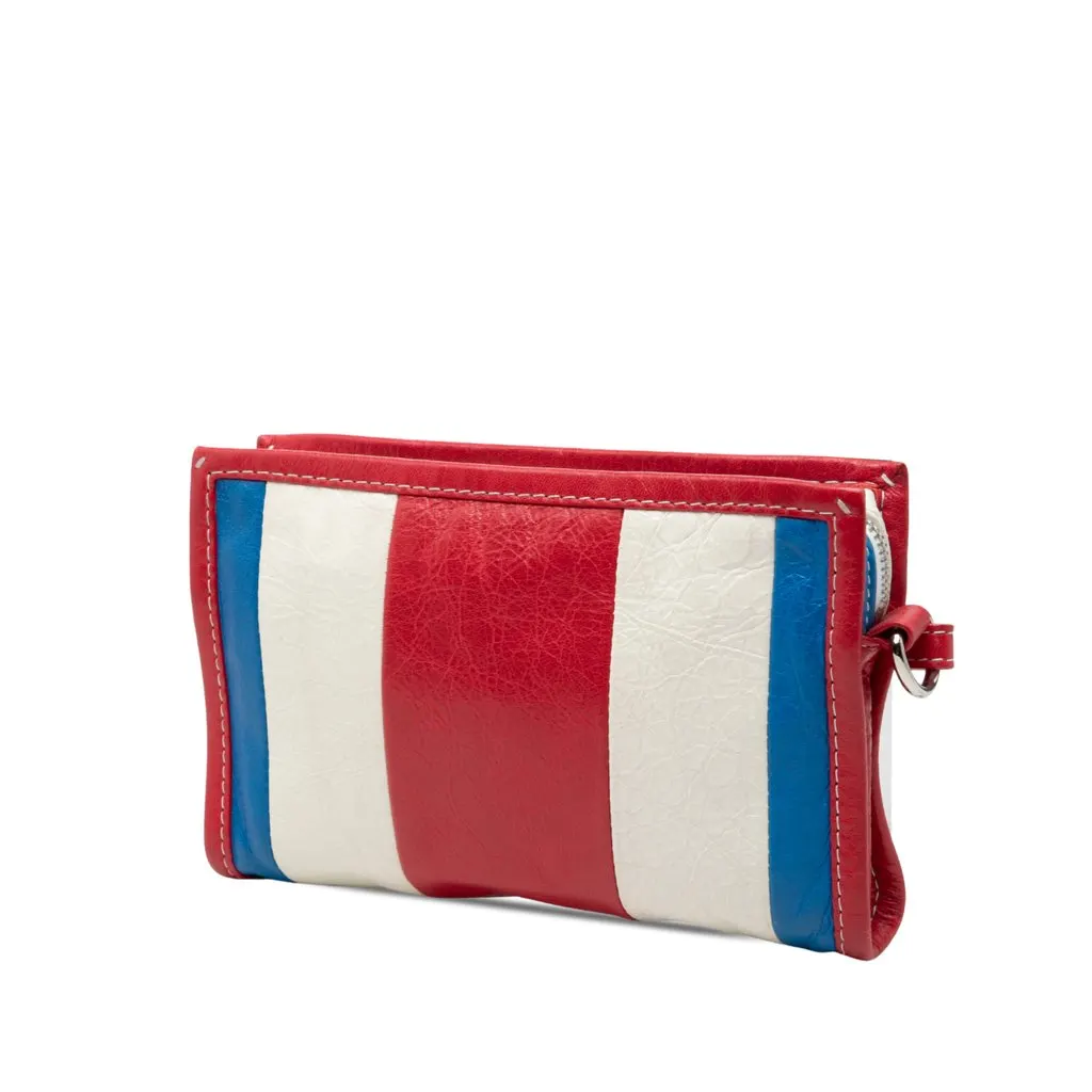 Balenciaga Lambskin Bazar Crossbody Red Leather Good - Back View