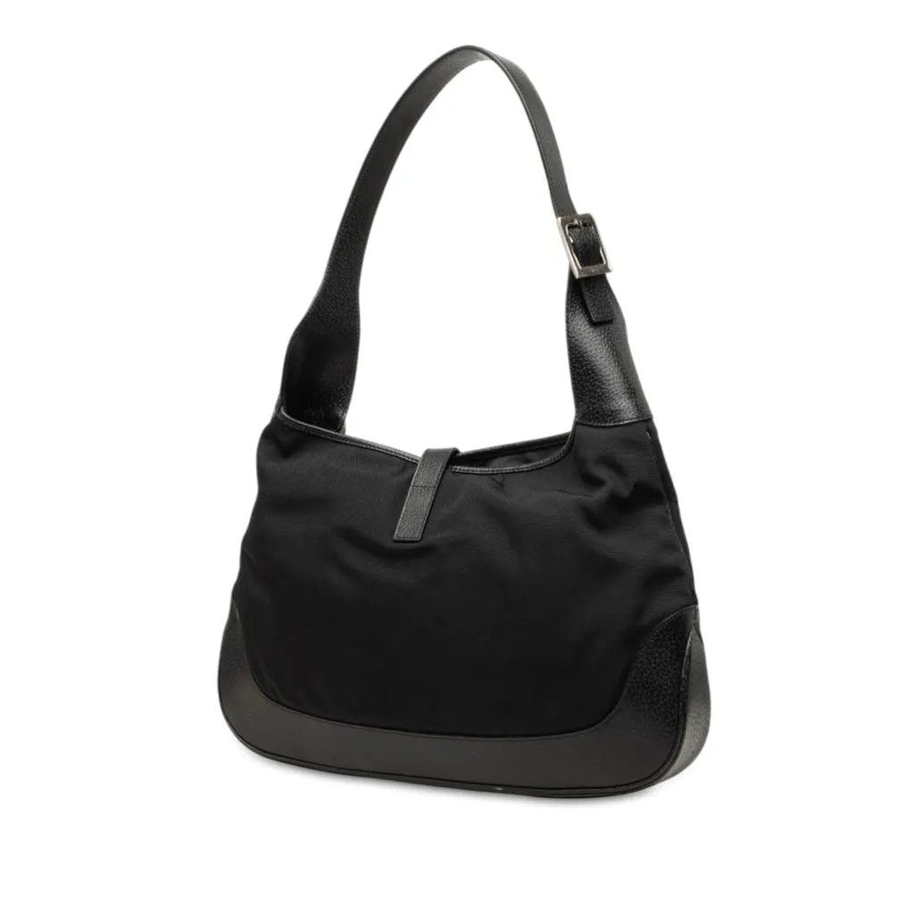 Gucci Nylon Jackie Shoulder Bag Black Very good - Back View
