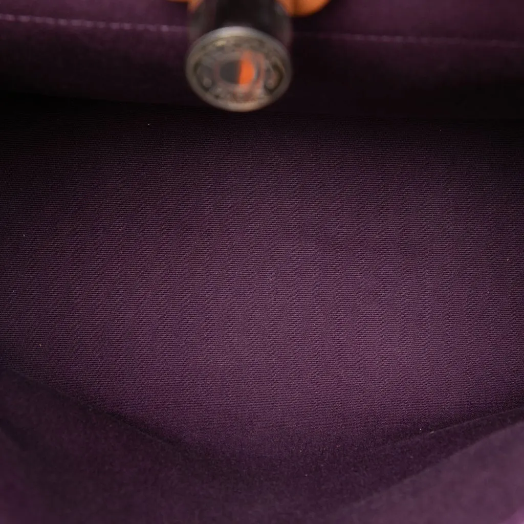 Hermès Toile Herbag Zip 31 Purple Very good - Model View