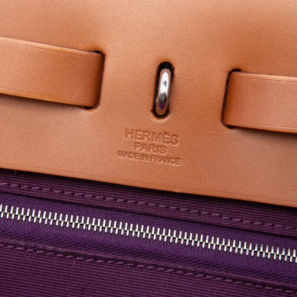 Hermès Toile Herbag Zip 31 Purple Very good - Box View