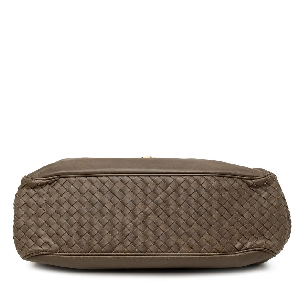 Bottega Veneta Intrecciato Trimmed Nappa Napoli Handbag Brown Leather Very good - Inside View