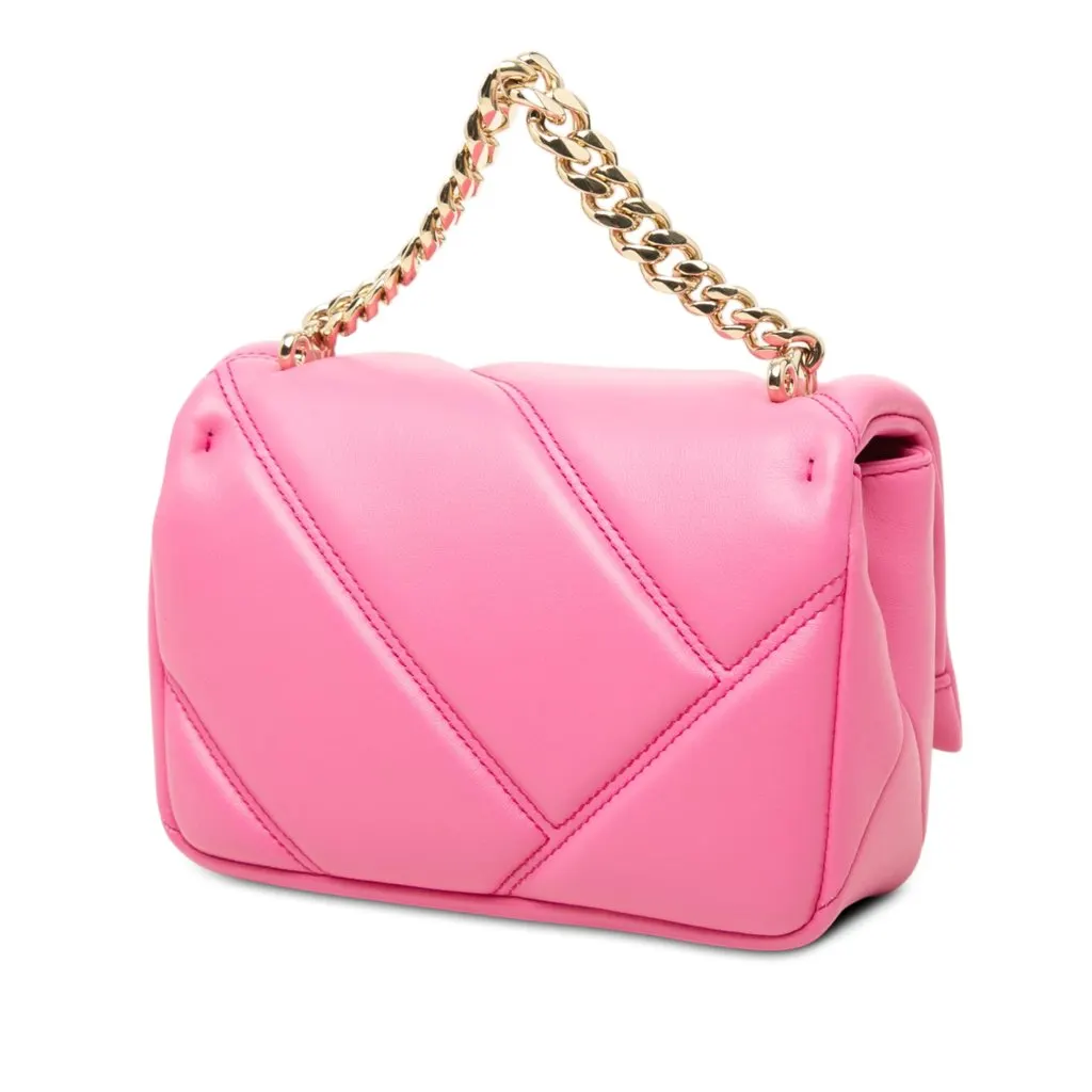 Bvlgari Mini Leather Serpenti Cabochon Satchel Pink Leather Good - Back View