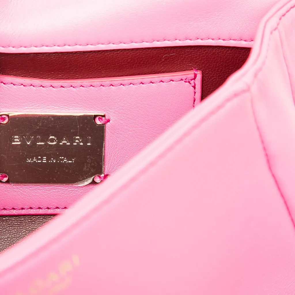 Bvlgari Mini Leather Serpenti Cabochon Satchel Pink Leather Good - Box View