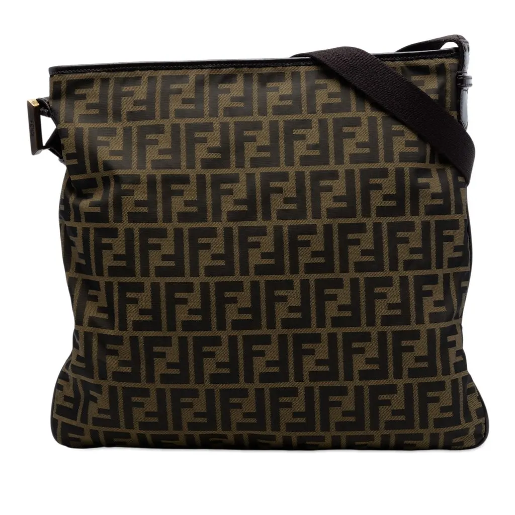 Fendi Zucca Canvas Crossbody Brown Very good - Front View