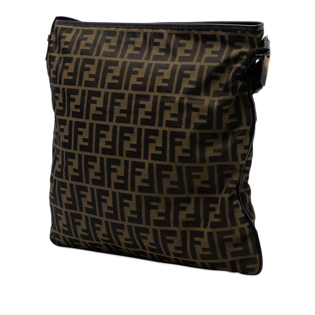 Fendi Zucca Canvas Crossbody Brown Very good - Back View