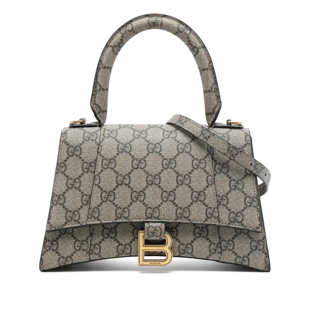 Gucci Small The Hacker Project GG Supreme Hourglass Satchel Beige Very good - Front View