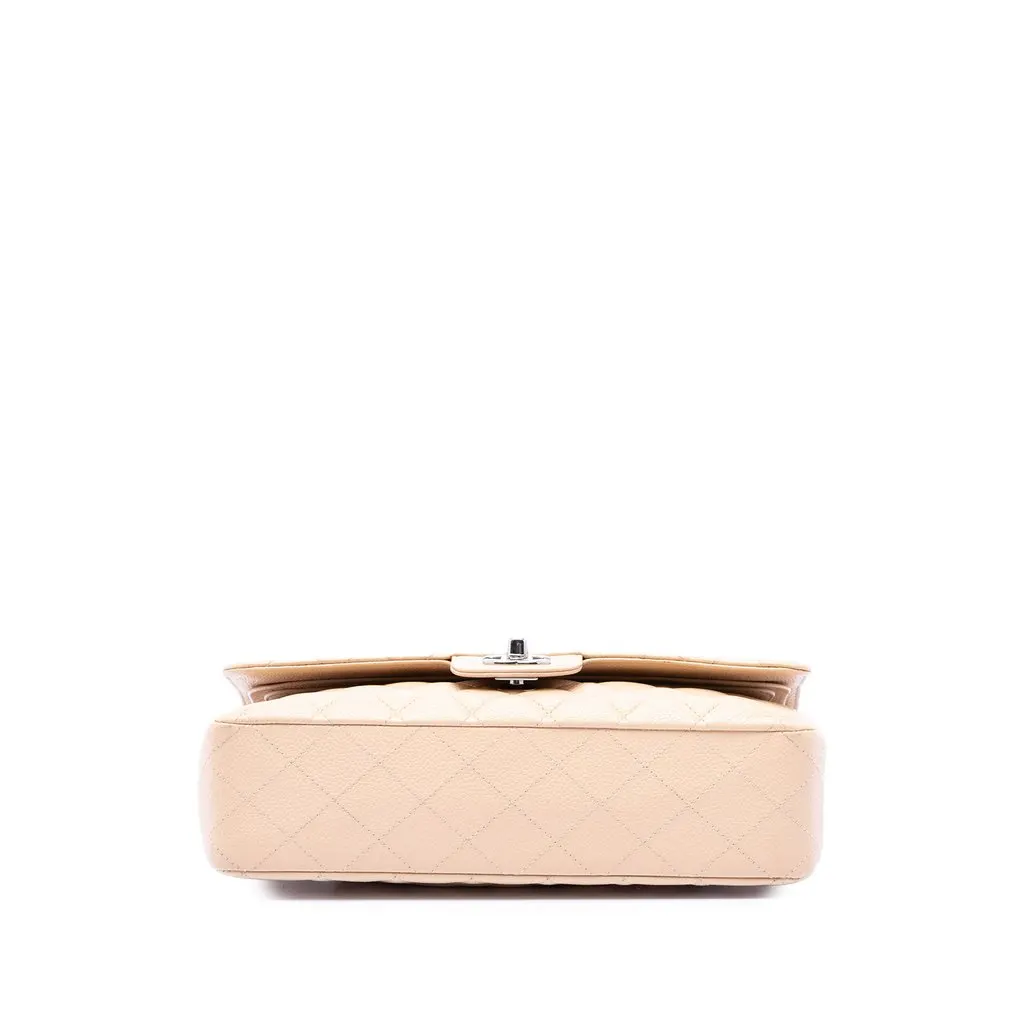 Chanel Medium Classic Caviar Double Flap Beige Leather Very good - Inside View
