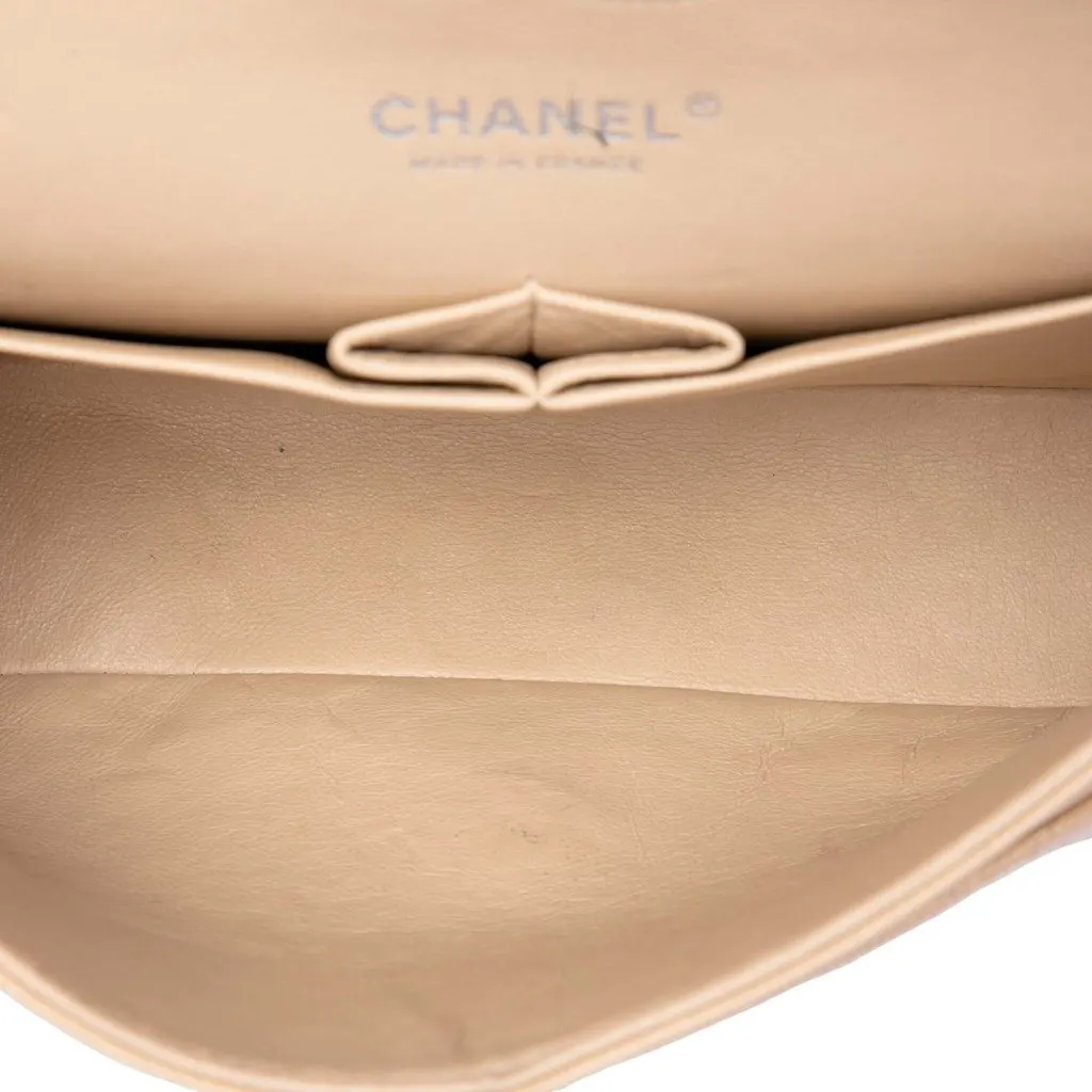 Chanel Medium Classic Caviar Double Flap Beige Leather Very good - Model View