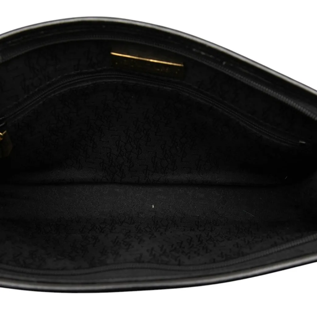 Saint Laurent Grained Calfskin Clutch Black Leather Good - Model View