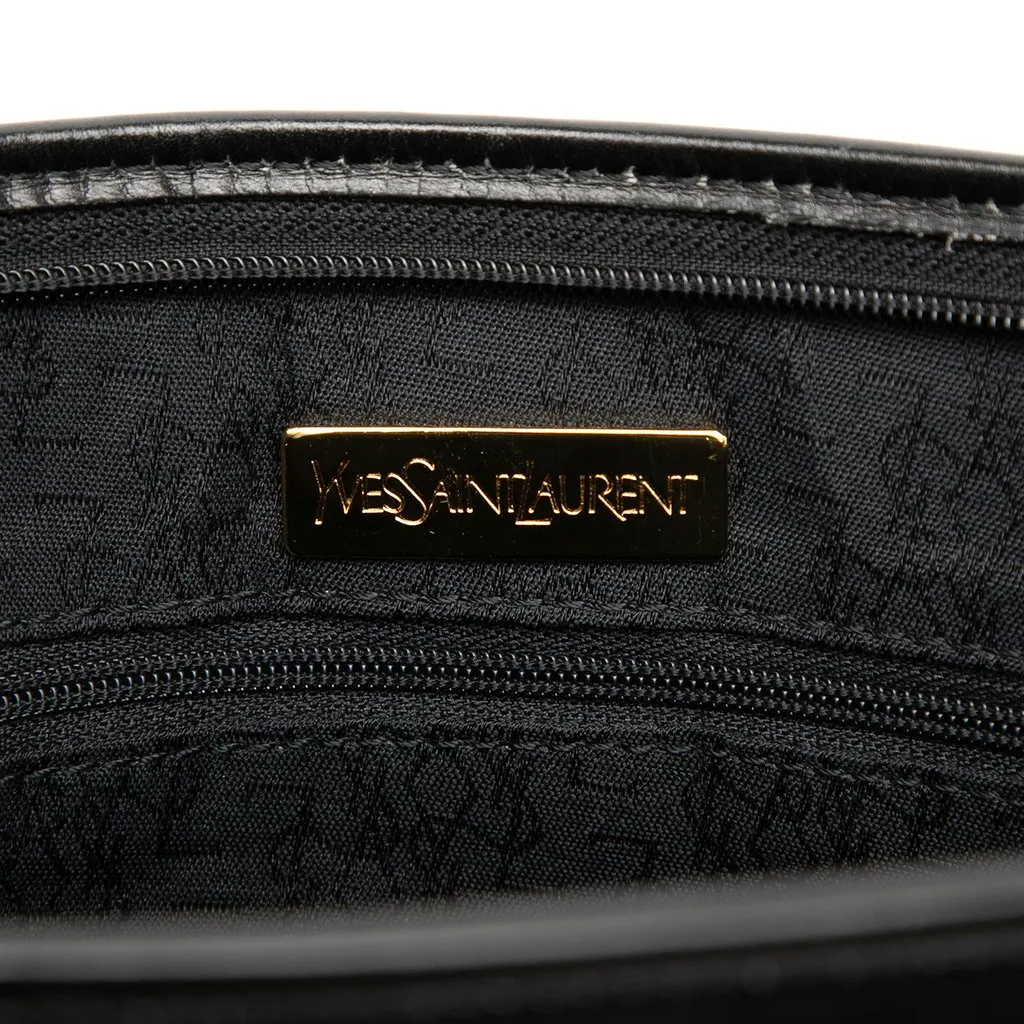 Saint Laurent Grained Calfskin Clutch Black Leather Good - Box View