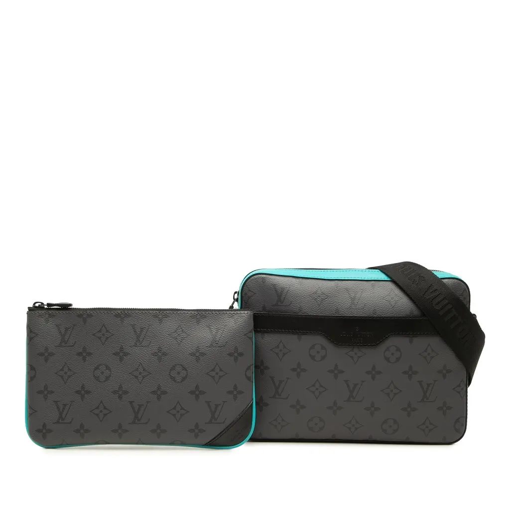 Louis Vuitton Monogram Eclipse Trio Messenger MultiColor Canvas Good - Front View