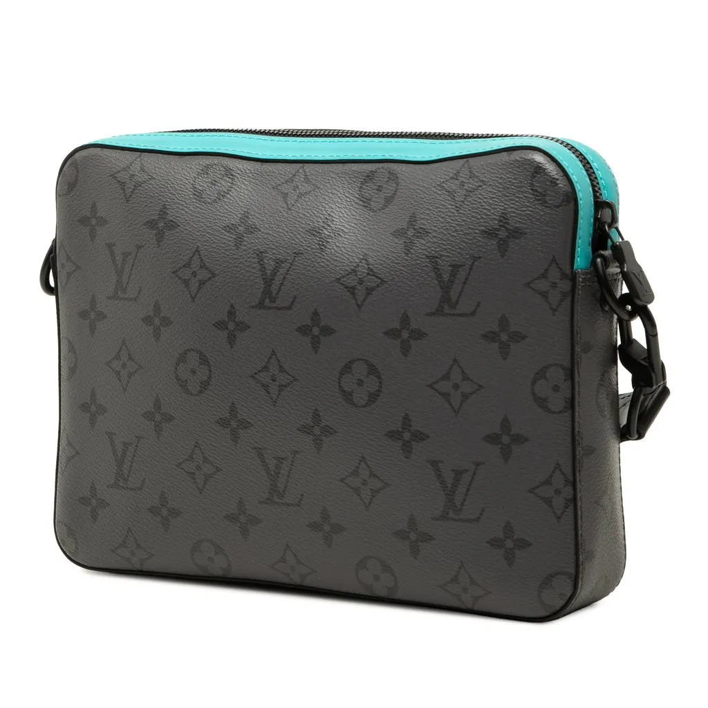 Louis Vuitton Monogram Eclipse Trio Messenger MultiColor Canvas Good - Back View