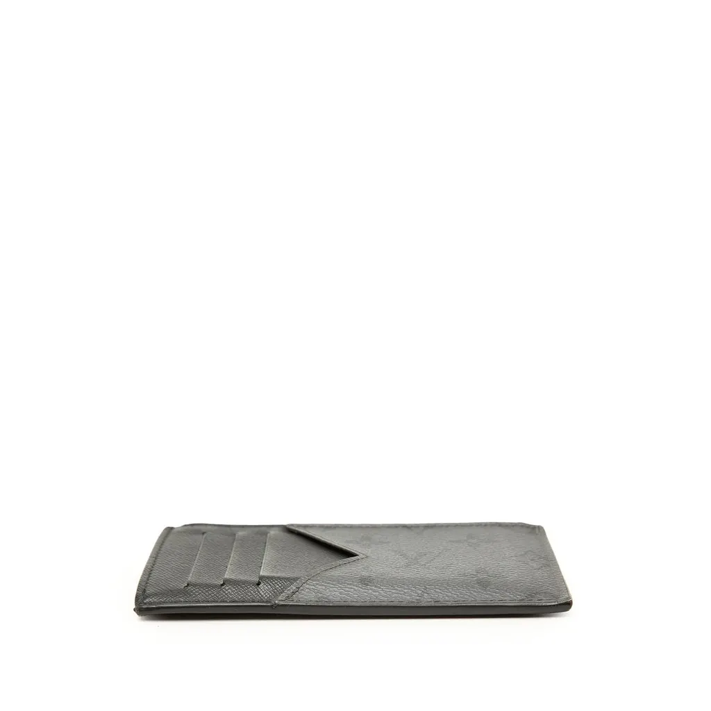 Louis Vuitton Monogram Eclipse Reverse Taigarama Coin Card Holder Black Very good - Inside View