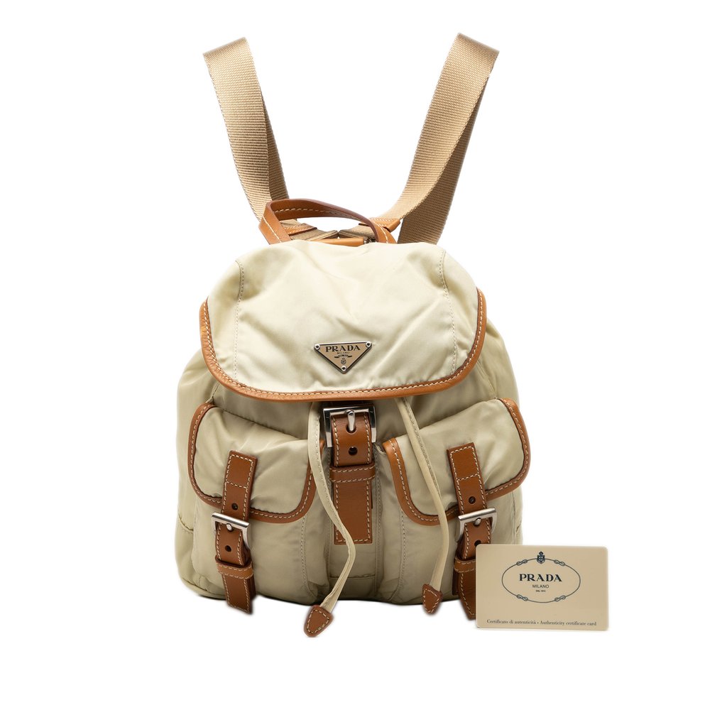 Prada Tessuto Backpack Beige Medium | Pre-Owned Dubai | Liba display picture 1