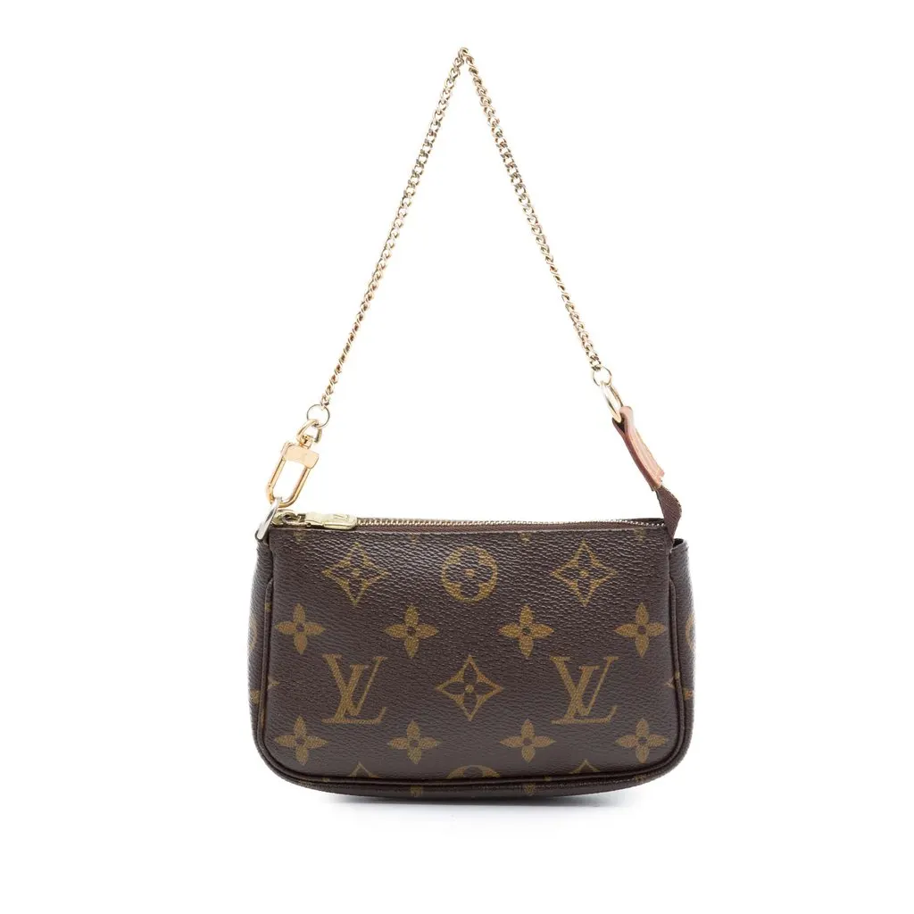 Louis Vuitton Monogram Mini Pochette Accessoires Brown Very good - Front View