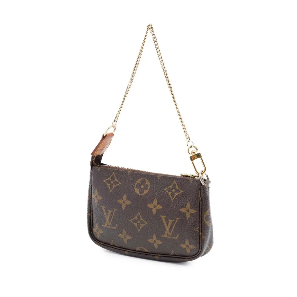 Louis Vuitton Monogram Mini Pochette Accessoires Brown Very good - Back View