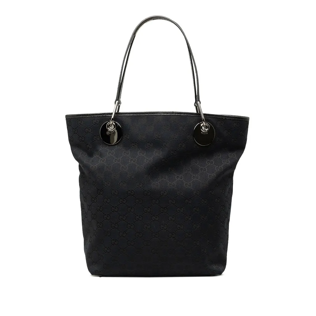 Gucci Large GG Canvas Eclipse Tote Black Very good - Front View