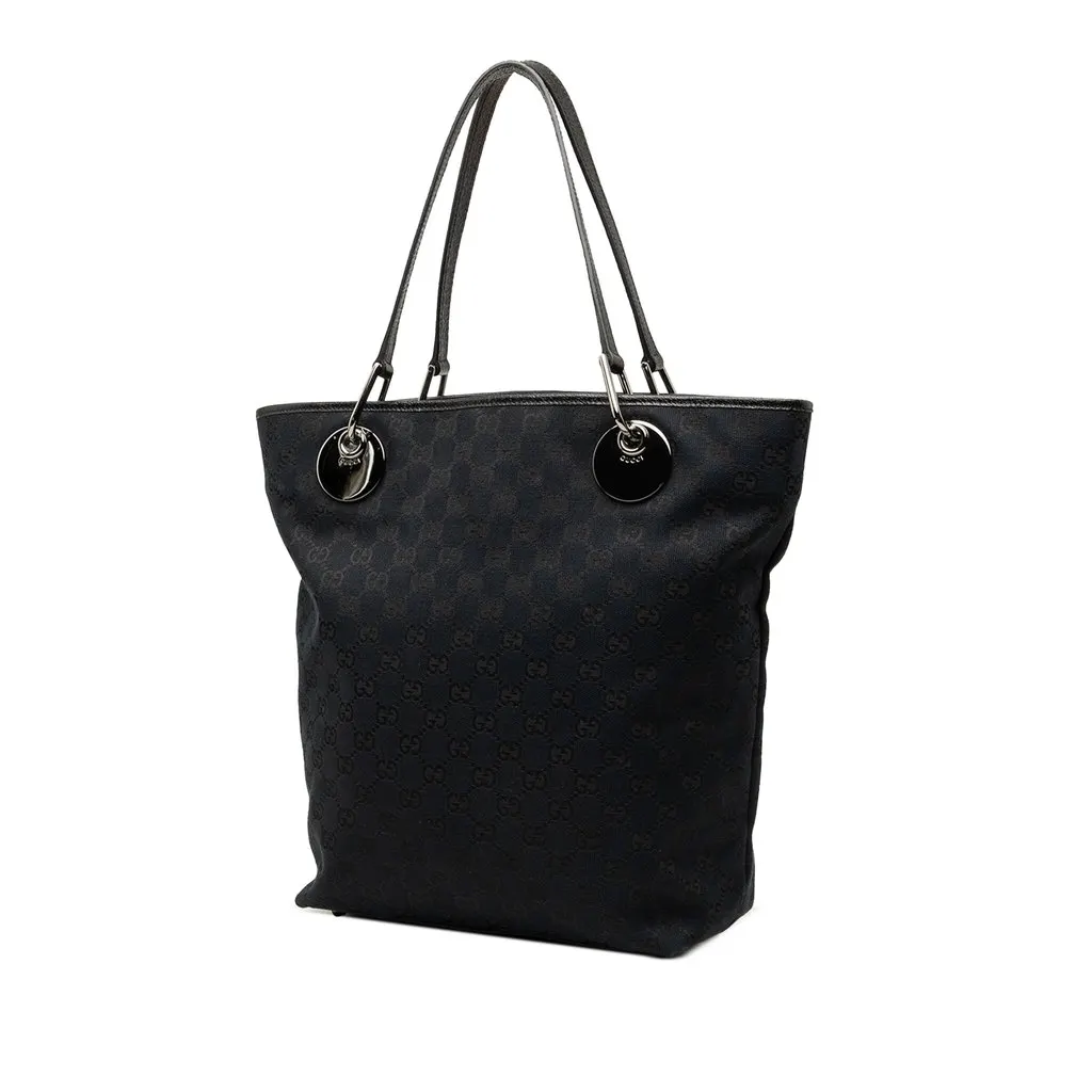 Gucci Large GG Canvas Eclipse Tote Black Very good - Back View