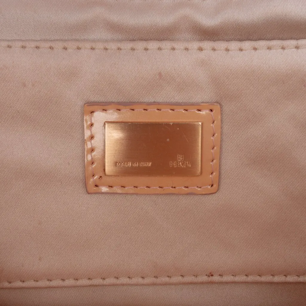 Fendi Leather Compilation Shoulder Bag Beige Leather Very good - Box View