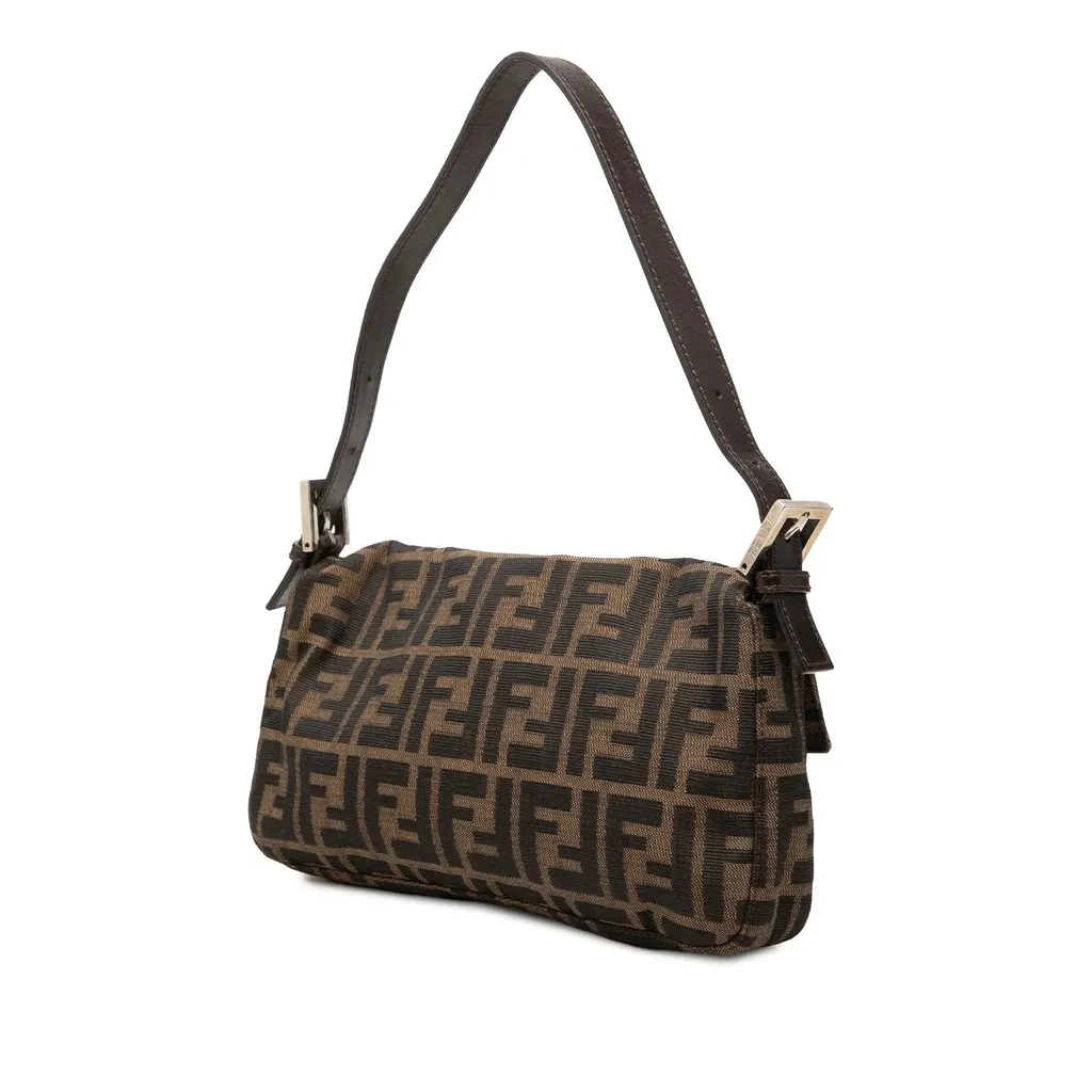 Fendi Zucca Canvas Baguette Brown Canvas Good - Back View