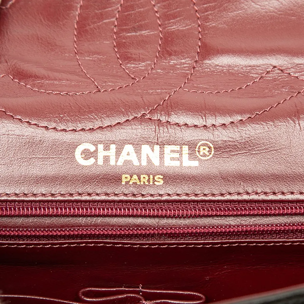 Chanel Limited Edition Paris Medium CC Quilted Lambskin Double Flap Black Leather Good - Box View