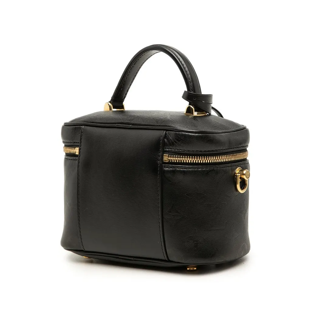 Louis Vuitton Monogram Ink Vanity PM Black Leather Very good - Back View