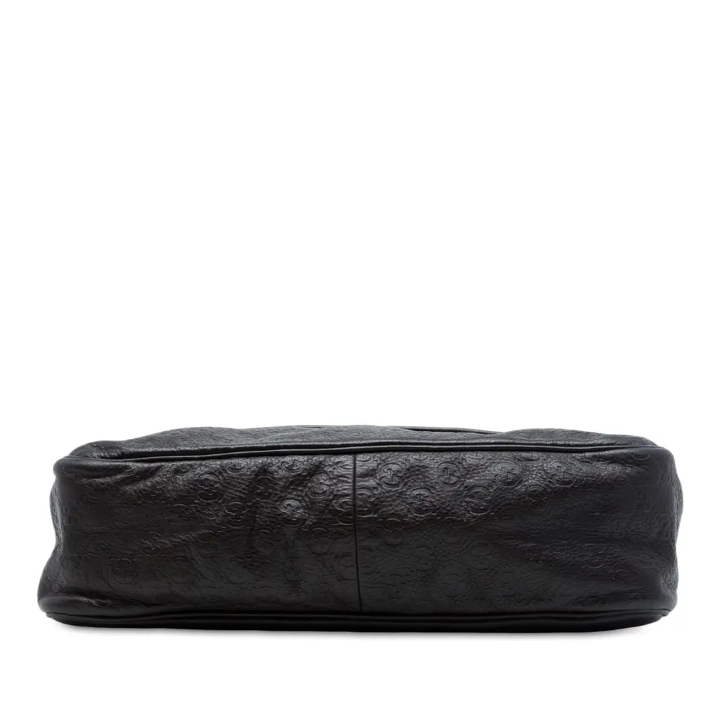 Gucci Guccissima Messenger Bag Brown Leather Good - Inside View