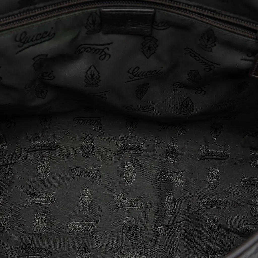 Gucci Guccissima Messenger Bag Brown Leather Good - Model View