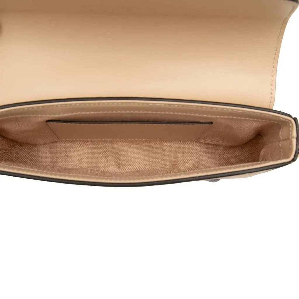 Gucci Super Mini GG Jumbo Embossed Leather Pochette Beige Leather Very good - Model View