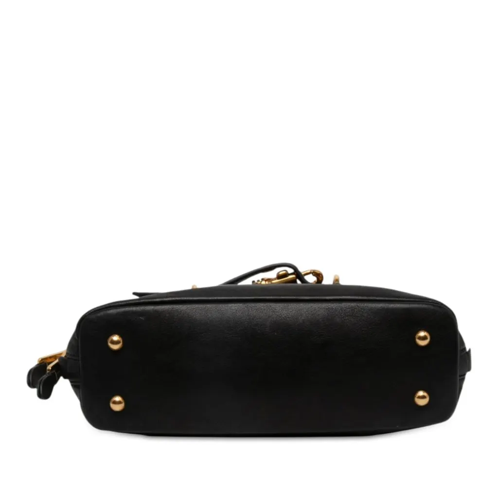 Miu Miu Small Nappa Aventure Satchel Black Leather Very good - Inside View