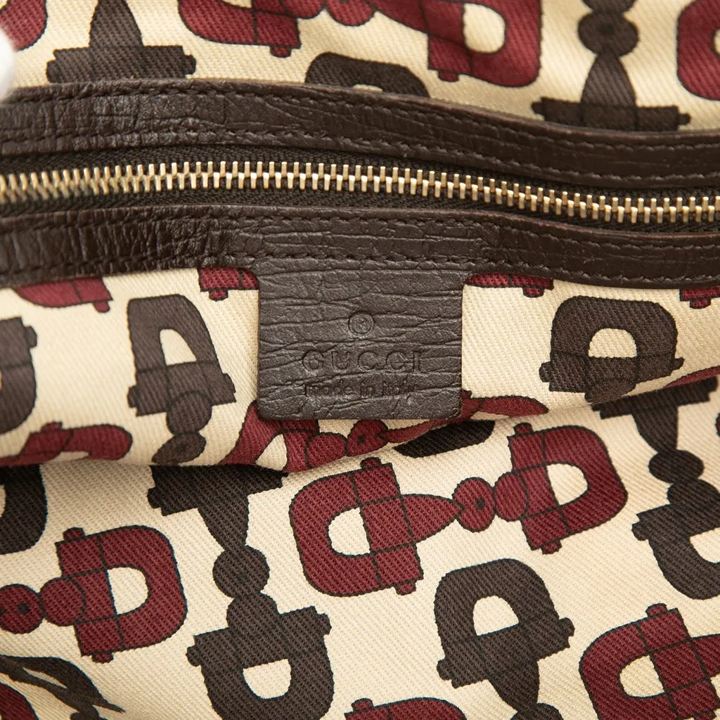 Gucci GG Canvas Web Jolicoeur Tote Beige Canvas Very good - Box View
