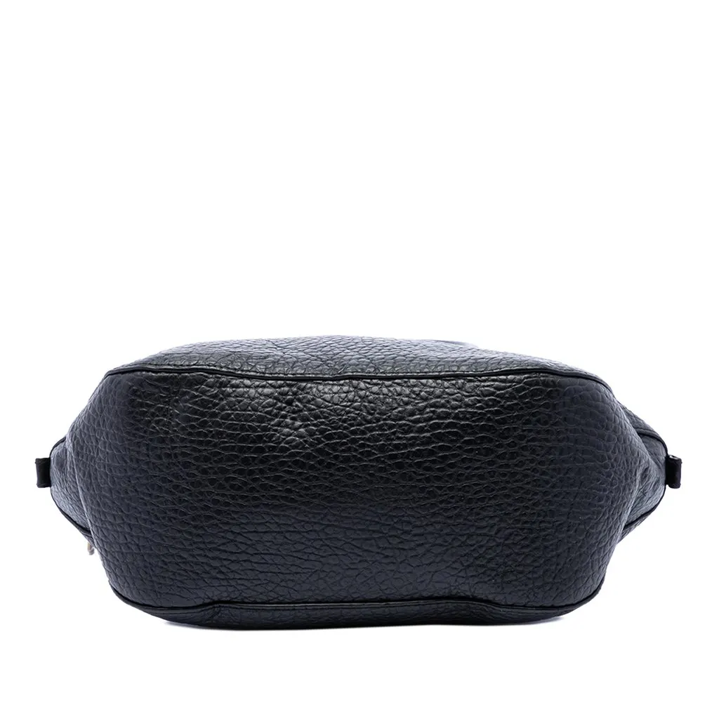 Burberry Large Grained Calfskin Heritage Orchard Bowling Bag Black Leather Very good - Inside View