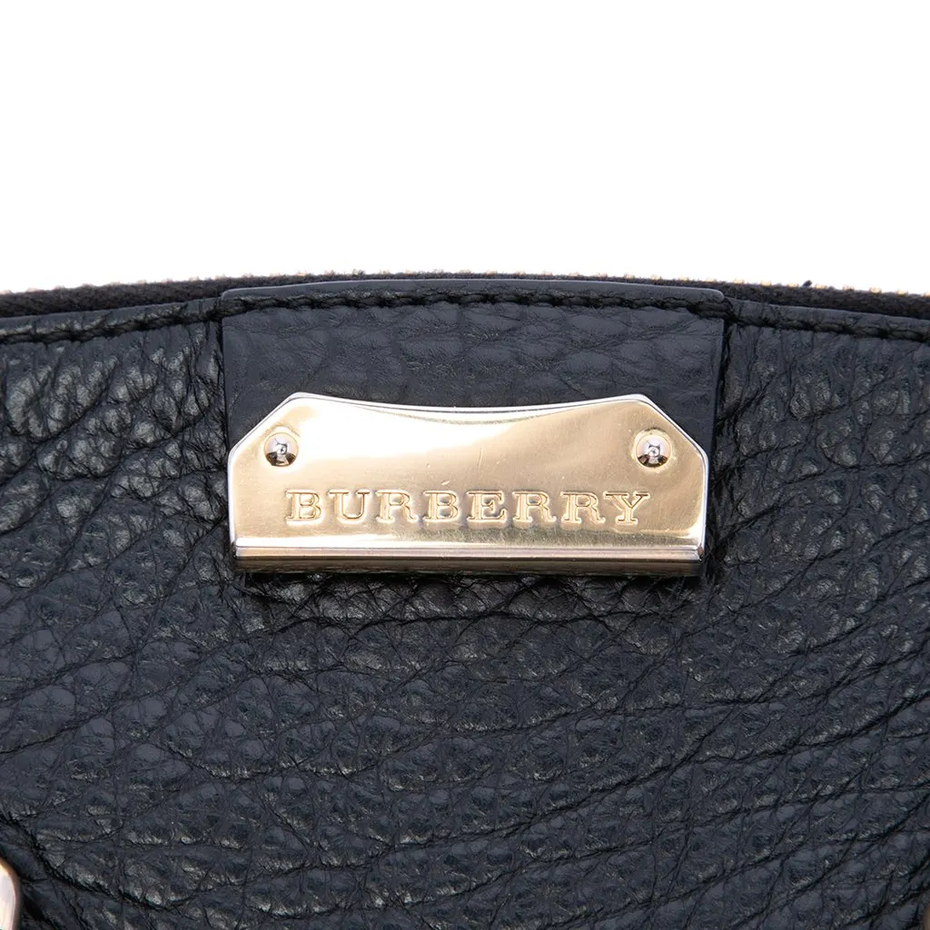 Burberry Large Grained Calfskin Heritage Orchard Bowling Bag Black Leather Very good - Box View