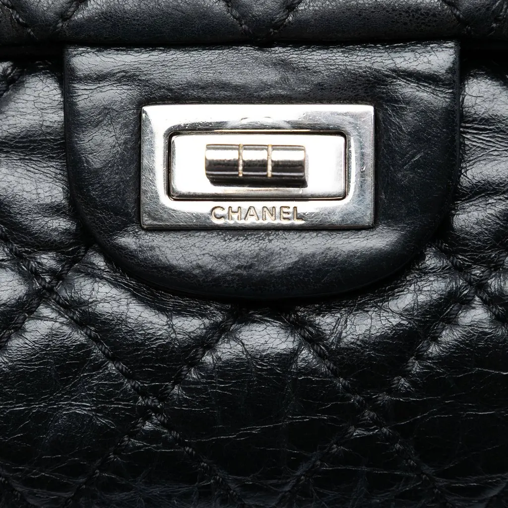 Chanel Quilted Aged Calfskin Reissue 2.55 Double Flap 227 Black Leather Very good - Box View