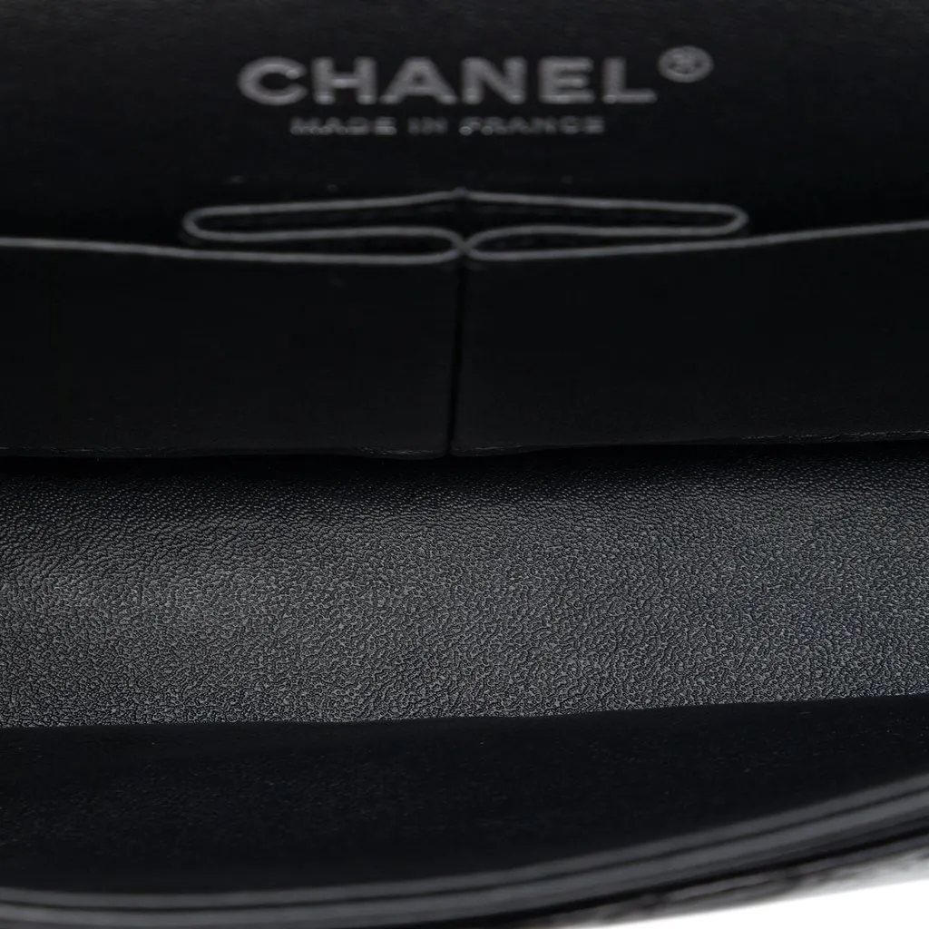 Chanel Medium Classic Patent Double Flap Black Leather Very good - Model View