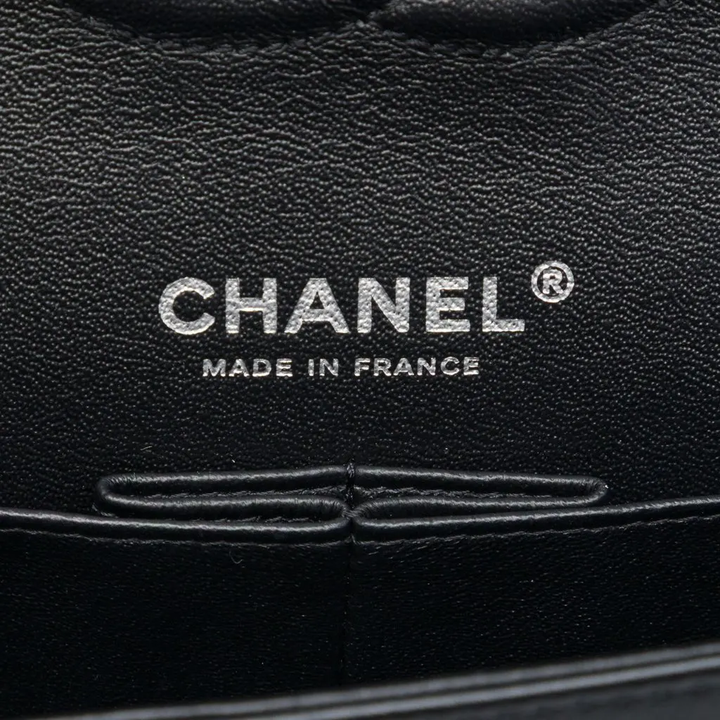 Chanel Medium Classic Patent Double Flap Black Leather Very good - Box View