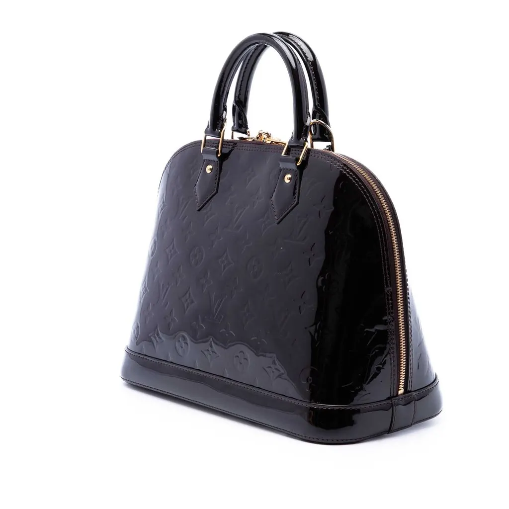 Louis Vuitton Monogram Vernis Alma PM Purple Leather Very good - Back View